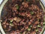 洋葱青豆猪肉酱。