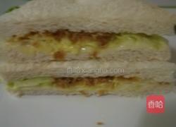 鸡蛋肉松三明治的做法图解9