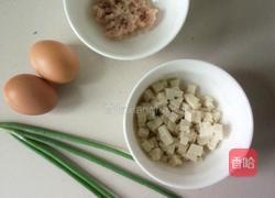 肉末豆腐蒸蛋羹的做法图解1