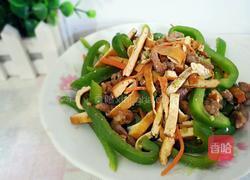 香干青椒炒肉丝的做法图解10