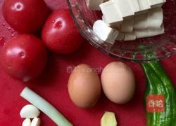 家常蕃茄鸡蛋炖豆腐的做法图解1