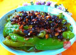 干豆豉煎虎皮青椒的做法图解11