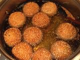 红豆沙煎堆，广东美食