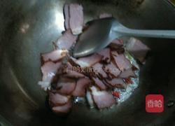 蒜苔炒腊肉的做法图解3