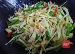 杏鲍菇炒鸡丝的做法图解6