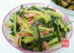 黄瓜炒火腿肠的做法图解4