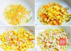 鲜虾菠萝炒米饭的做法图解3