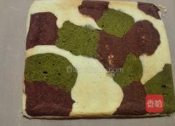 迷彩戚风肉松蛋糕卷的做法图解11