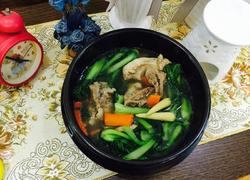 小白菜玉米笋扇骨汤