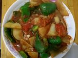 西红柿辣椒土豆片