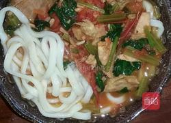 腌肉菠菜西红柿面的做法图解4