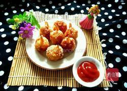 香炸芝士馅土豆虾球的做法图解10