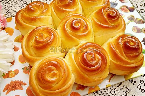 玫瑰花面包 手揉版 的做法 菜谱 香哈网