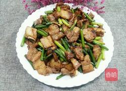 蒜苔炒五花肉的做法图解8
