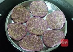 芝麻紫薯蒸饼的做法图解5