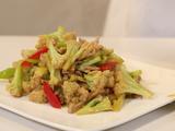 肉片炒菜花
