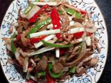 韭黄笋干炒肉丝