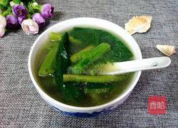 苦麦菜豆角汤的做法图解7