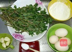 马齿苋蒜香鸡蛋饼的做法图解1