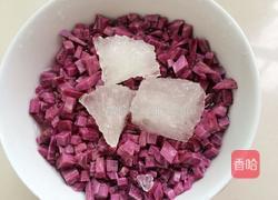 红豆紫薯糕的做法图解2