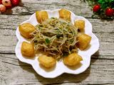 绿豆芽炒炸豆腐