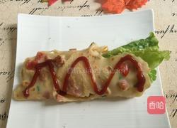 圣女果鸡蛋火腿肠生菜卷饼的做法图解12