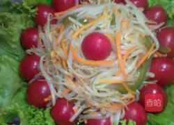 圣女果伴绿豆芽的做法图解7