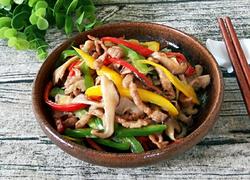 彩椒香菇肉丝