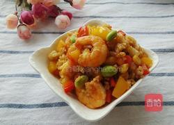 虾仁彩椒炒饭的做法图解8