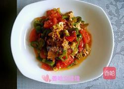 番茄秋葵菜椒炒鸡蛋的做法图解8