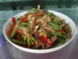 茄子豆角炒肉
