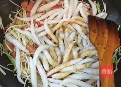 绿豆芽炒粉虫的做法图解8