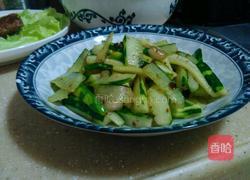 红葱油炒黄瓜的做法图解3