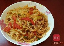 卷心菜炒面的做法图解7