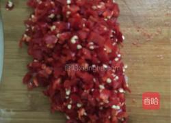 红椒炒毛豆肉末的做法图解3
