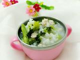 西兰花瘦肉粥
