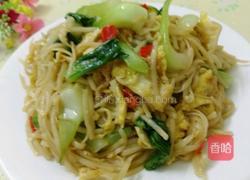 鸡蛋青菜炒面的做法图解9