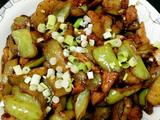 丝瓜青椒炒肉片