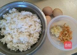 鸡蛋虾米炒饭的做法图解1