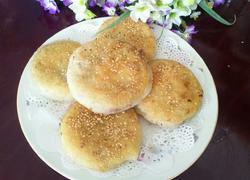 豆沙糯米粉芝麻饼