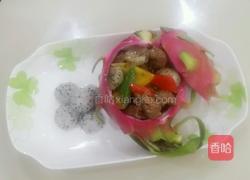 火龙果炒牛柳的做法图解6