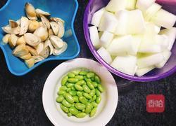 草菇毛豆炒冬瓜的做法图解1