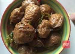 油面筋烧丸子的做法图解4