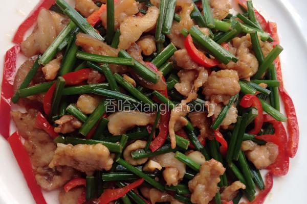 韭菜花炒肉丝的做法 菜谱 香哈网