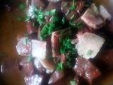 腊肉炖猪血