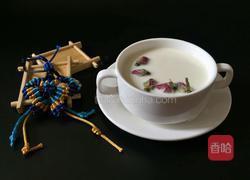 玫瑰花姜撞奶的做法图解5