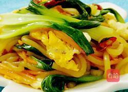 胡萝卜青菜鸡蛋炒粉的做法图解12