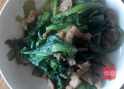 小白菜炒肉的做法图解3