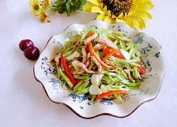 竹叶菜杆炒肉丝