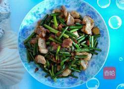 蒜薹炒肉的做法图解3